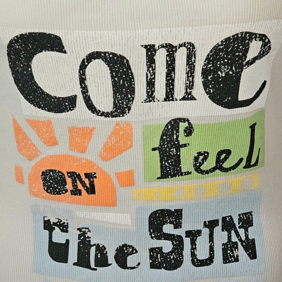 OP CREAM COLORED Ruffle Logo Tank Top Size XL - Picture 6 of 16